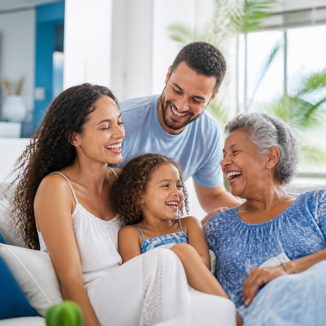 Família cuidando da saúde com Bluzz Saúde